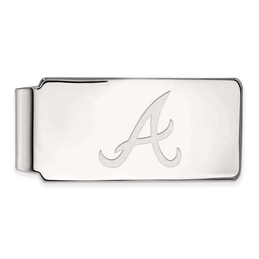 Sterling Silver MLB Atlanta Braves Fold Over Money Clip, Item M11601 by The Black Bow Jewelry Co.