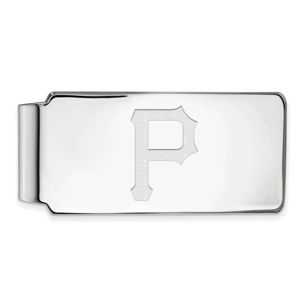 Sterling Silver MLB Pittsburgh Pirates Fold Over Money Clip, Item M11607 by The Black Bow Jewelry Co.