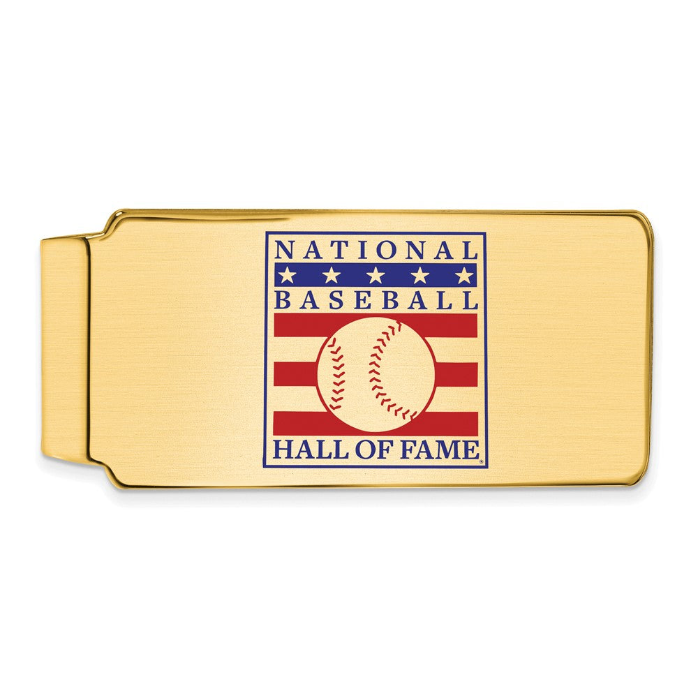 14K Gold Plated Silver & Epoxy Hall of Fame Money Clip, Item M11619 by The Black Bow Jewelry Co.