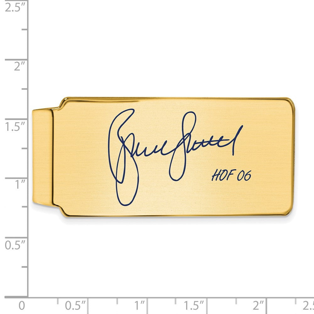 Alternate view of the 14K Gold Plated Silver Bruce Sutter HOF Epoxy Signature Money Clip by The Black Bow Jewelry Co.
