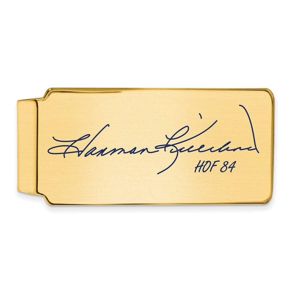 14K Gold Plated Silver Harmon Killebrew HOF Epoxy Signature Money Clip, Item M11650 by The Black Bow Jewelry Co.