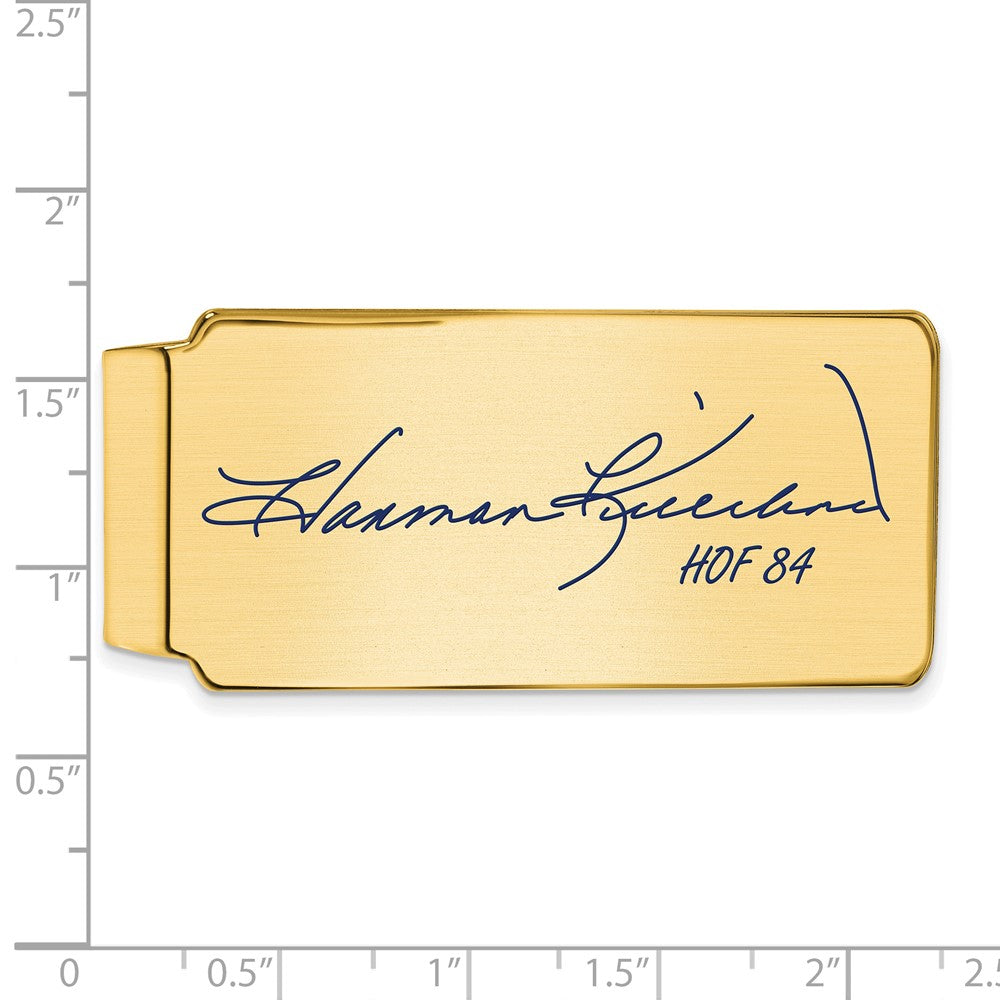 Alternate view of the 14K Gold Plated Silver Harmon Killebrew HOF Epoxy Signature Money Clip by The Black Bow Jewelry Co.