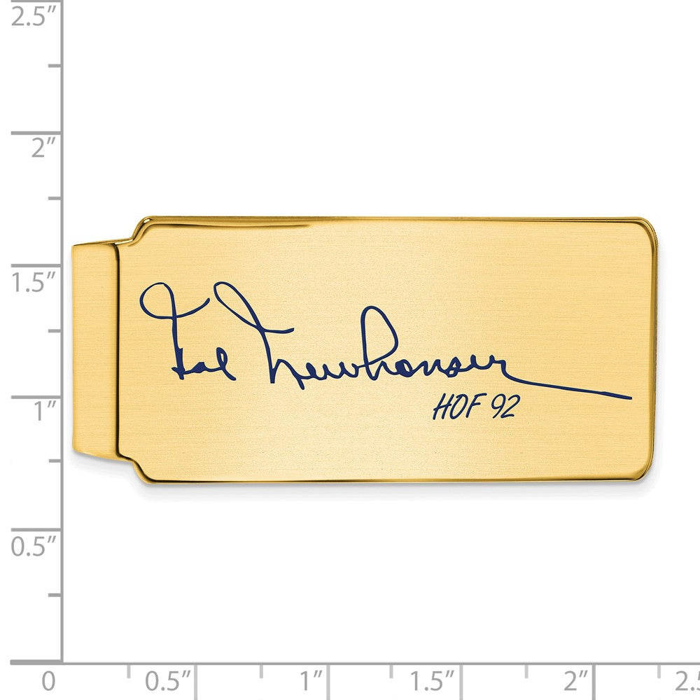 Alternate view of the 14K Gold Plated Silver Hal Newhouser HOF Epoxy Signature Money Clip by The Black Bow Jewelry Co.