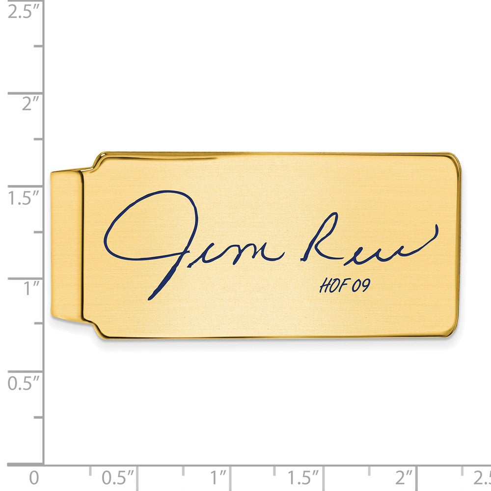 Alternate view of the 14K Gold Plated Silver Jim Rice HOF Epoxy Signature Money Clip by The Black Bow Jewelry Co.