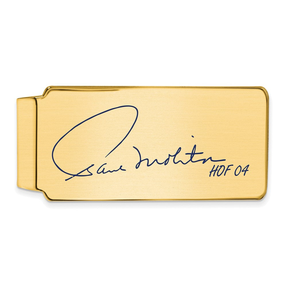 14K Gold Plated Silver Paul Molitor HOF Epoxy Signature Money Clip, Item M11671 by The Black Bow Jewelry Co.
