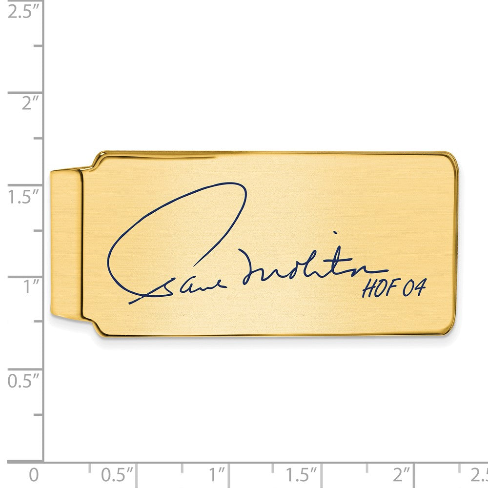 Alternate view of the 14K Gold Plated Silver Paul Molitor HOF Epoxy Signature Money Clip by The Black Bow Jewelry Co.