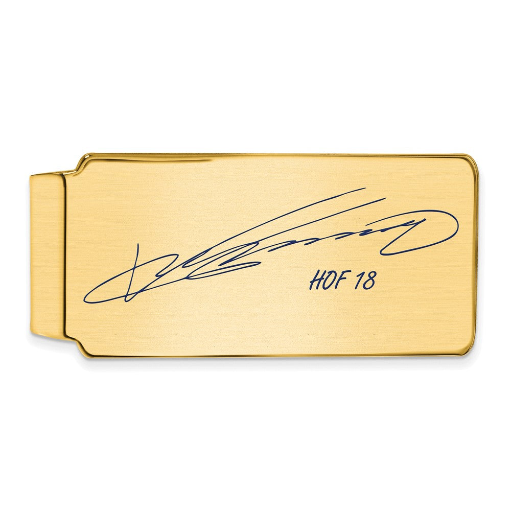 14K Gold Plated Silver Vladimir Guerrero Epoxy Signature Money Clip, Item M11693 by The Black Bow Jewelry Co.