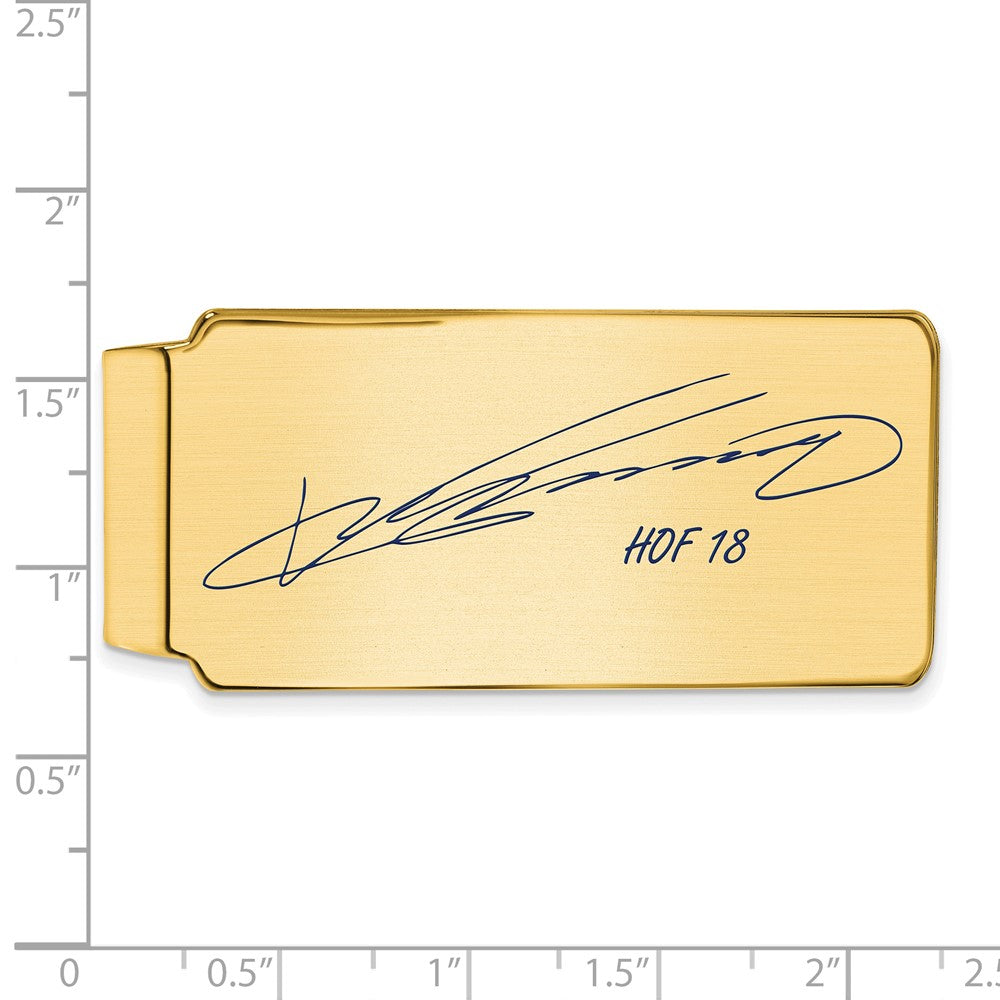 Alternate view of the 14K Gold Plated Silver Vladimir Guerrero Epoxy Signature Money Clip by The Black Bow Jewelry Co.