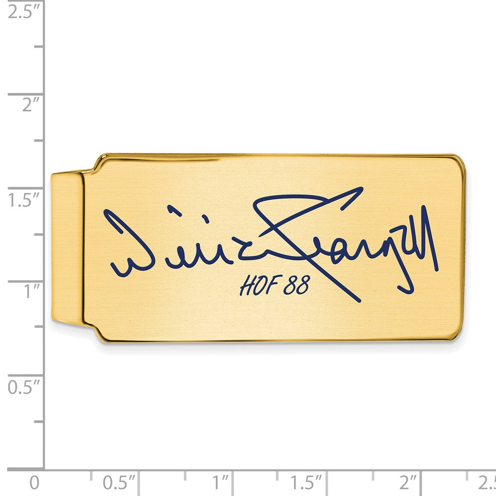 Alternate view of the 14K Gold Plated Silver Willie Stargell HOF Epoxy Signature Money Clip by The Black Bow Jewelry Co.