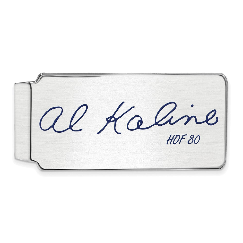 Sterling Silver Al Kaline Hall of Fame Epoxy Signature Money Clip, Item M11700 by The Black Bow Jewelry Co.