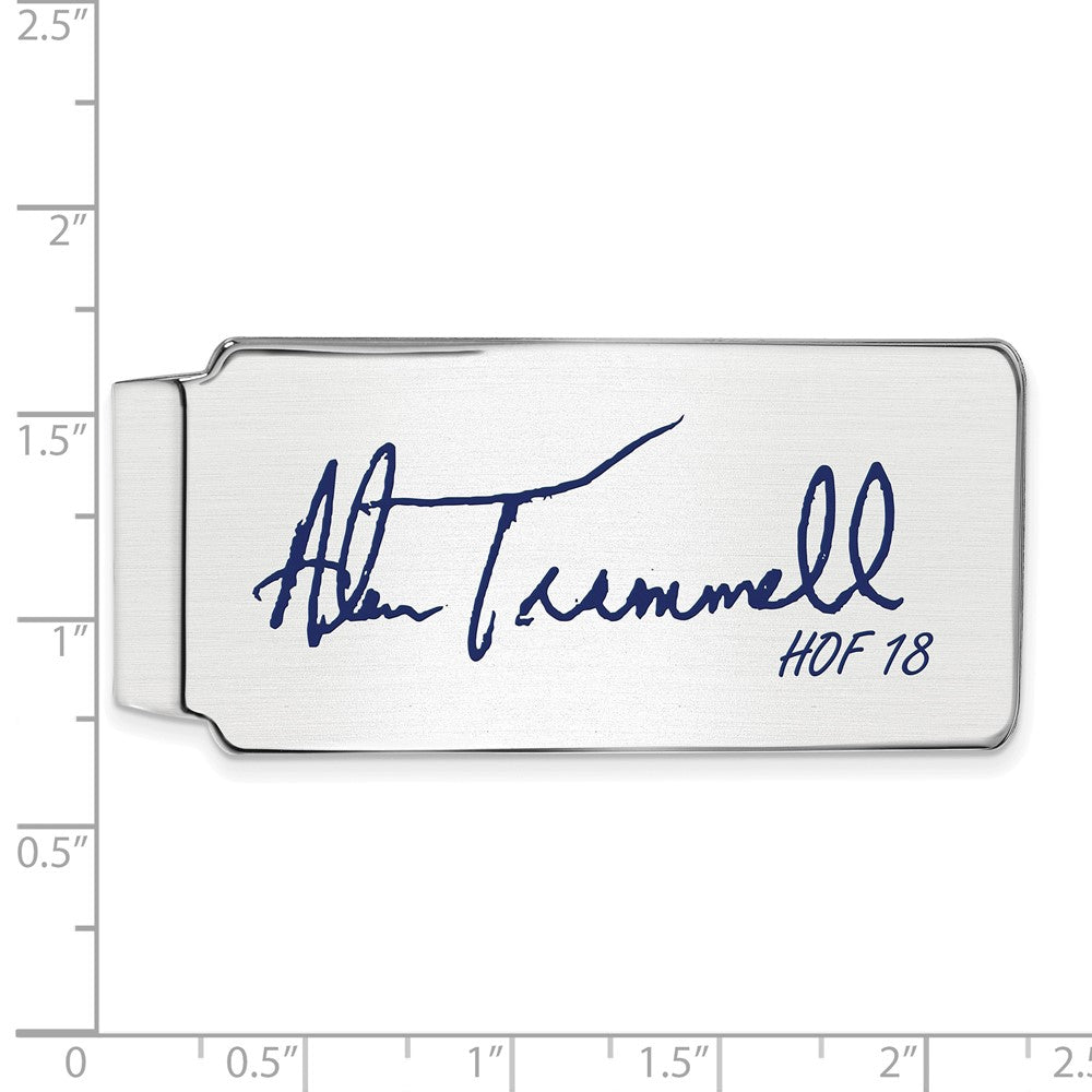 Alternate view of the Sterling Silver Alan Trammell Hall of Fame Epoxy Signature Money Clip by The Black Bow Jewelry Co.