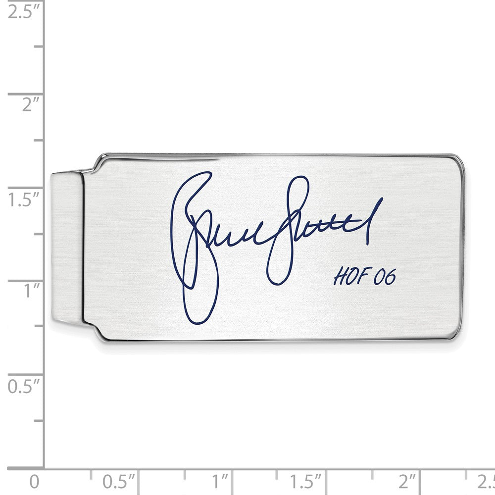 Alternate view of the Sterling Silver Bruce Sutter Hall of Fame Epoxy Signature Money Clip by The Black Bow Jewelry Co.