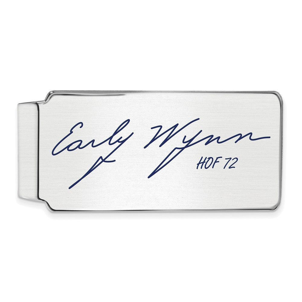 Sterling Silver Early Wynn Hall of Fame Epoxy Signature Money Clip, Item M11722 by The Black Bow Jewelry Co.