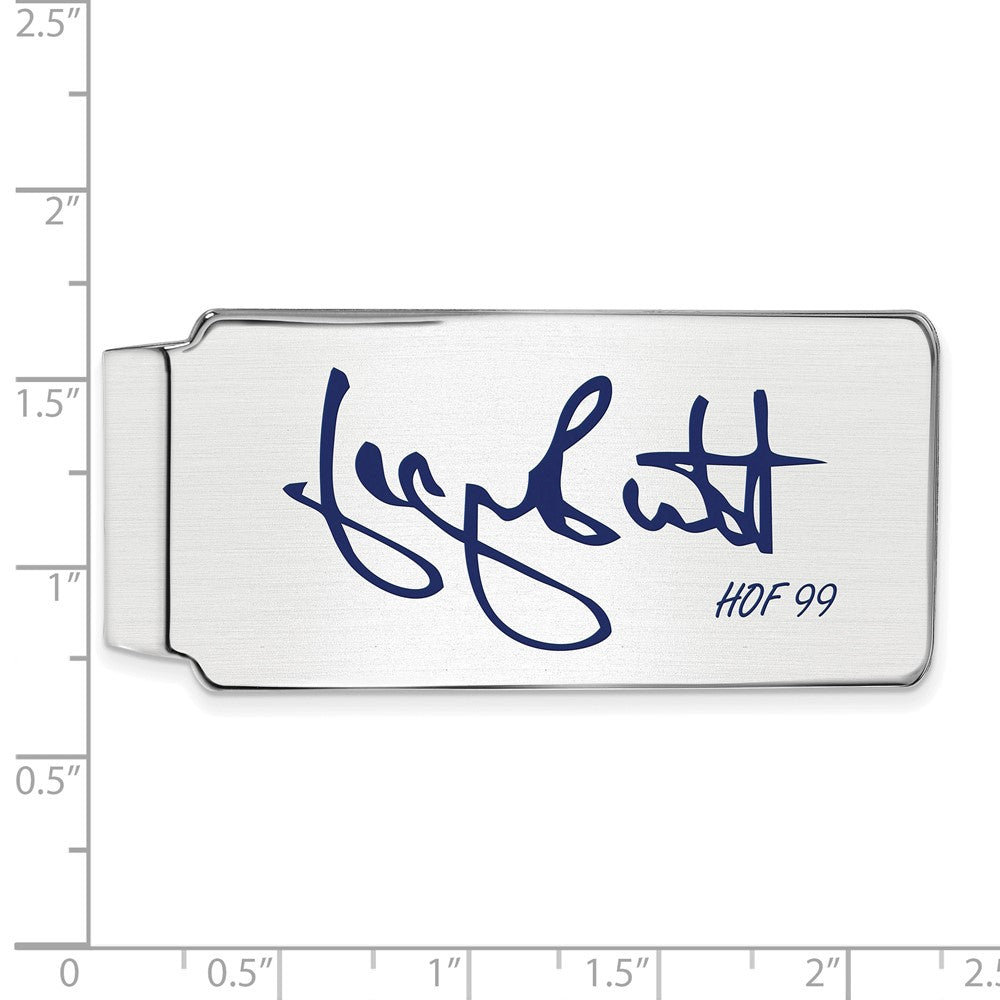Alternate view of the Sterling Silver George Brett Hall of Fame Epoxy Signature Money Clip by The Black Bow Jewelry Co.