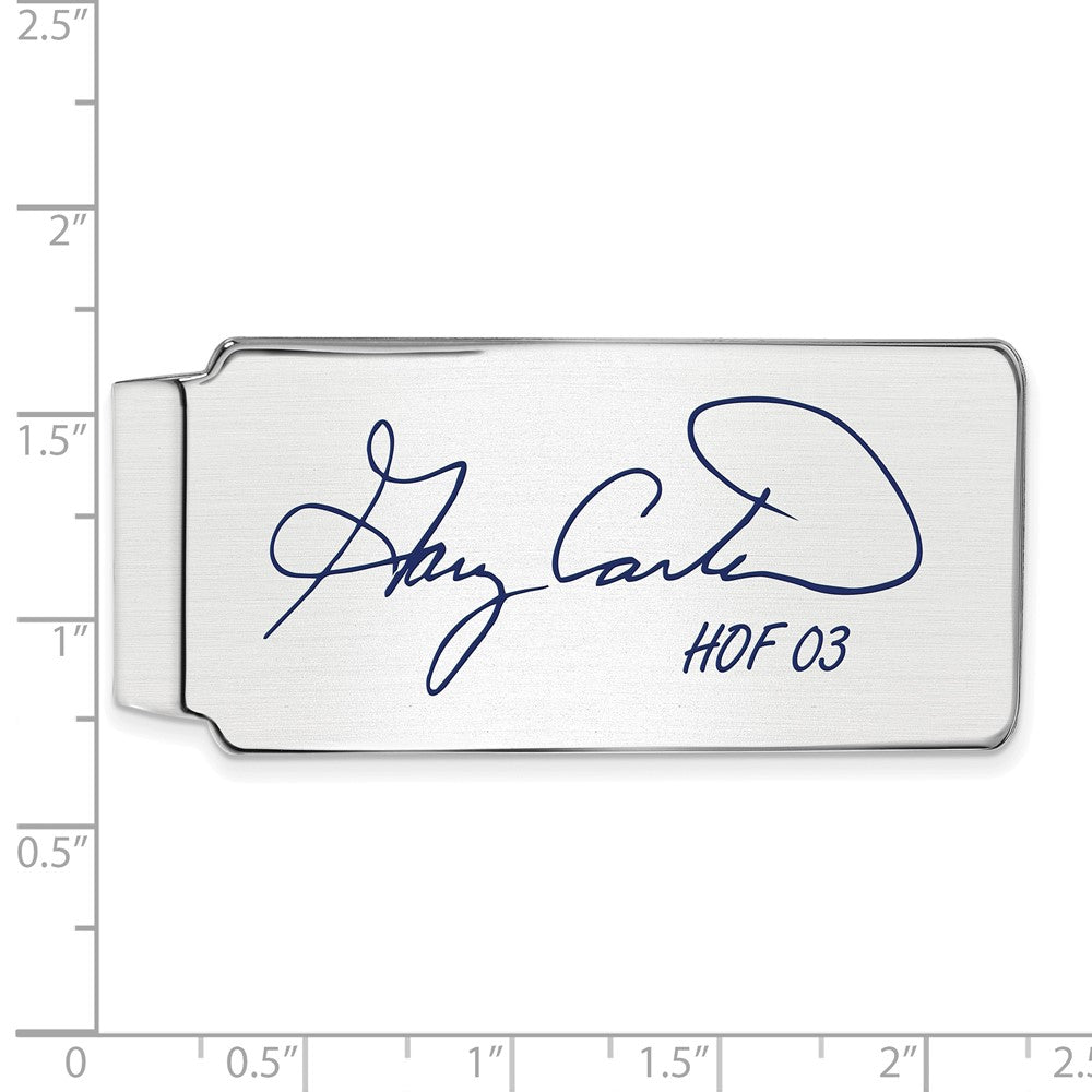 Alternate view of the Sterling Silver Gary Carter Hall of Fame Epoxy Signature Money Clip by The Black Bow Jewelry Co.