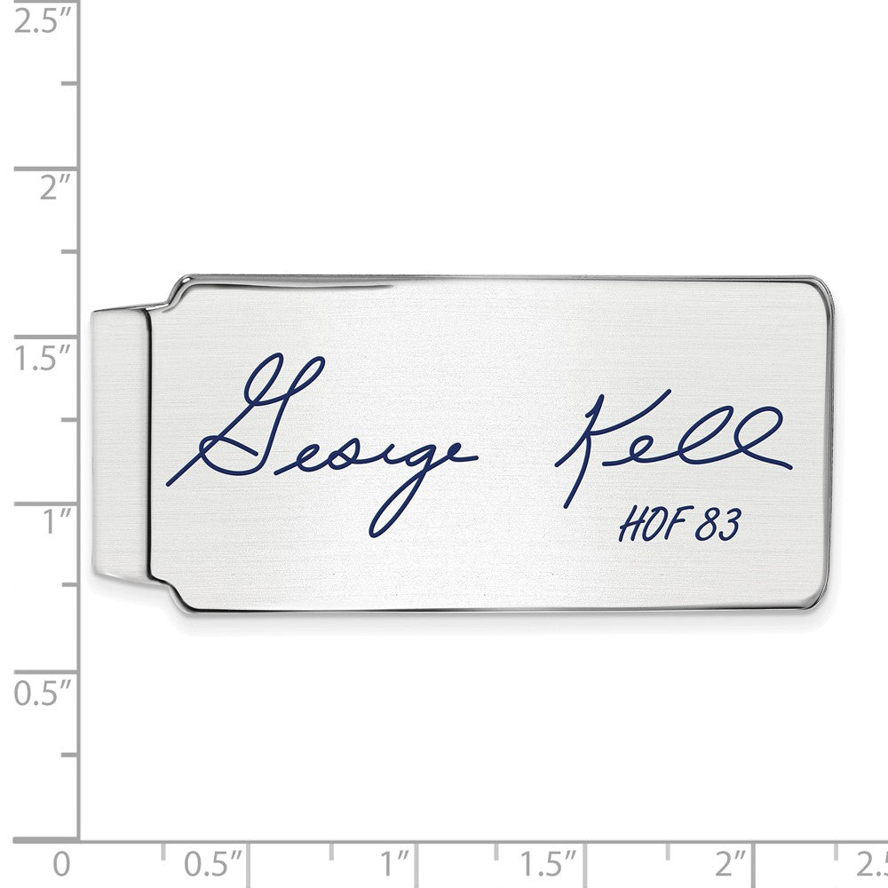 Alternate view of the Sterling Silver George Kell Hall of Fame Epoxy Signature Money Clip by The Black Bow Jewelry Co.