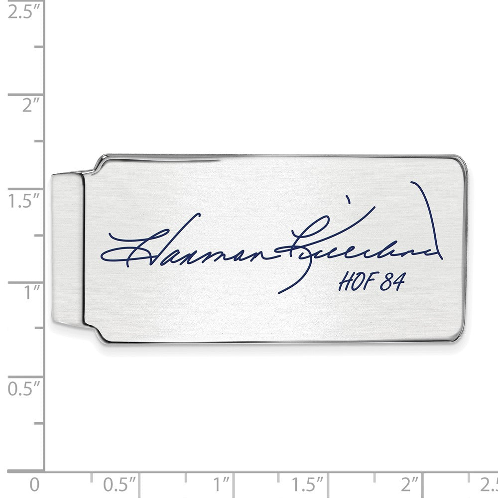 Alternate view of the Sterling Silver Harmon Killebrew HOF Epoxy Signature Money Clip by The Black Bow Jewelry Co.