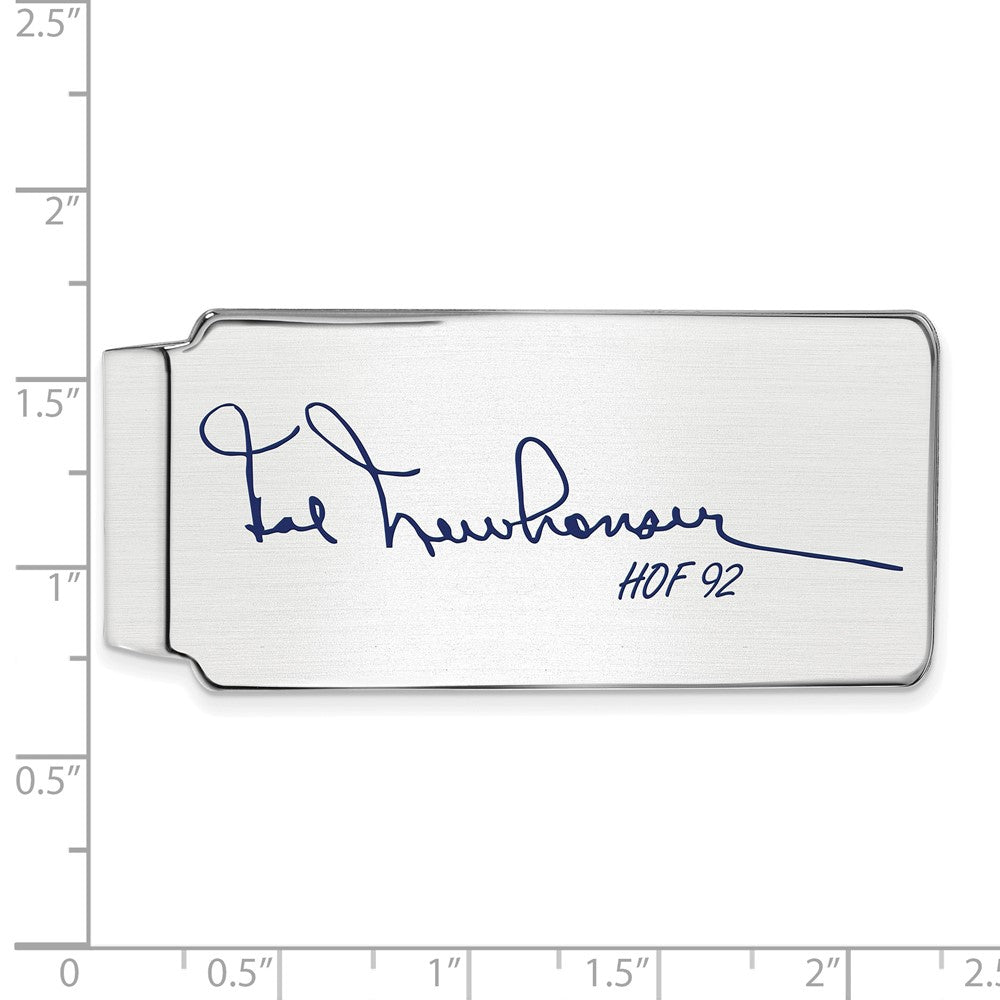 Alternate view of the Sterling Silver Hal Newhouser Hall of Fame Epoxy Signature Money Clip by The Black Bow Jewelry Co.