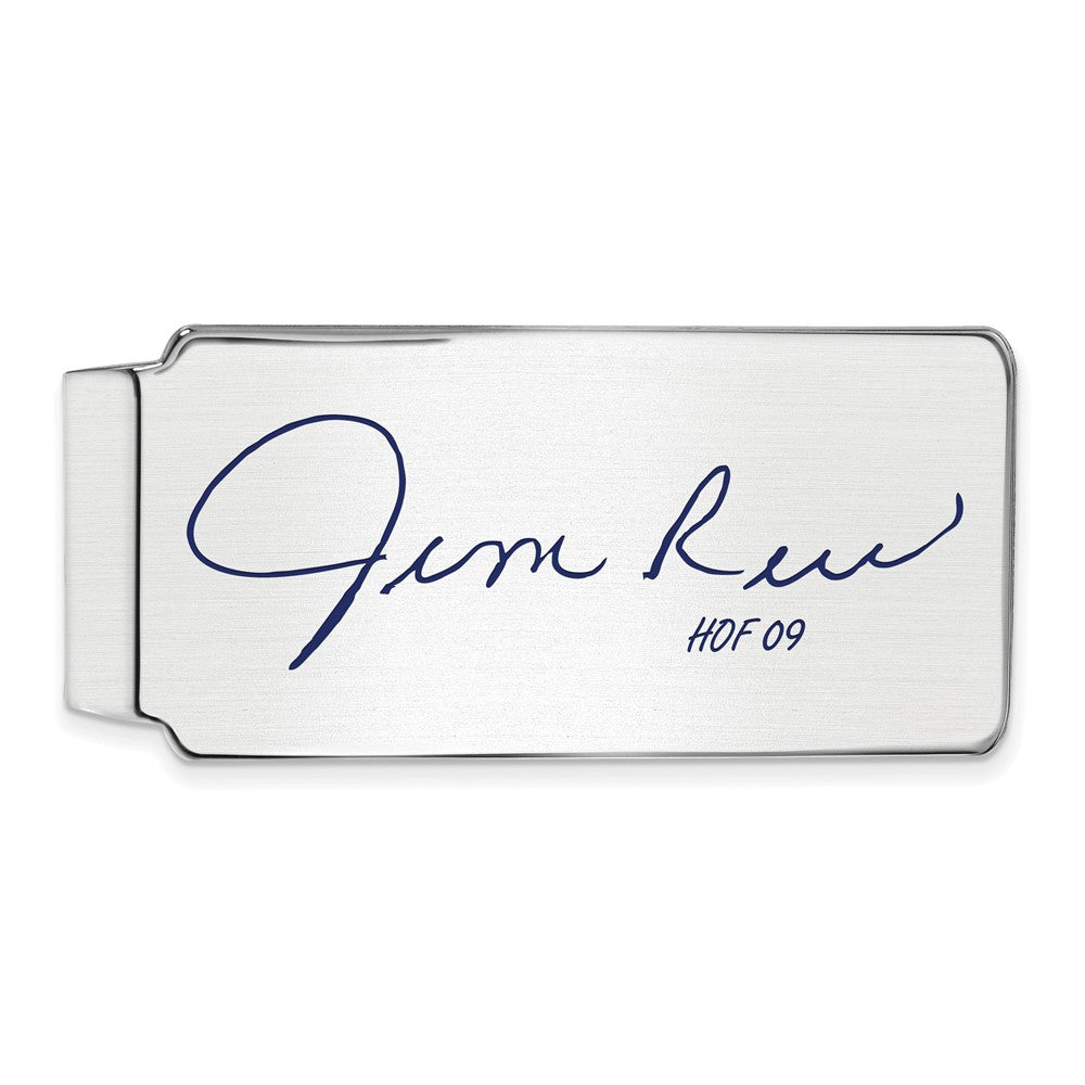 Sterling Silver Jim Rice Hall of Fame Epoxy Signature Money Clip, Item M11740 by The Black Bow Jewelry Co.