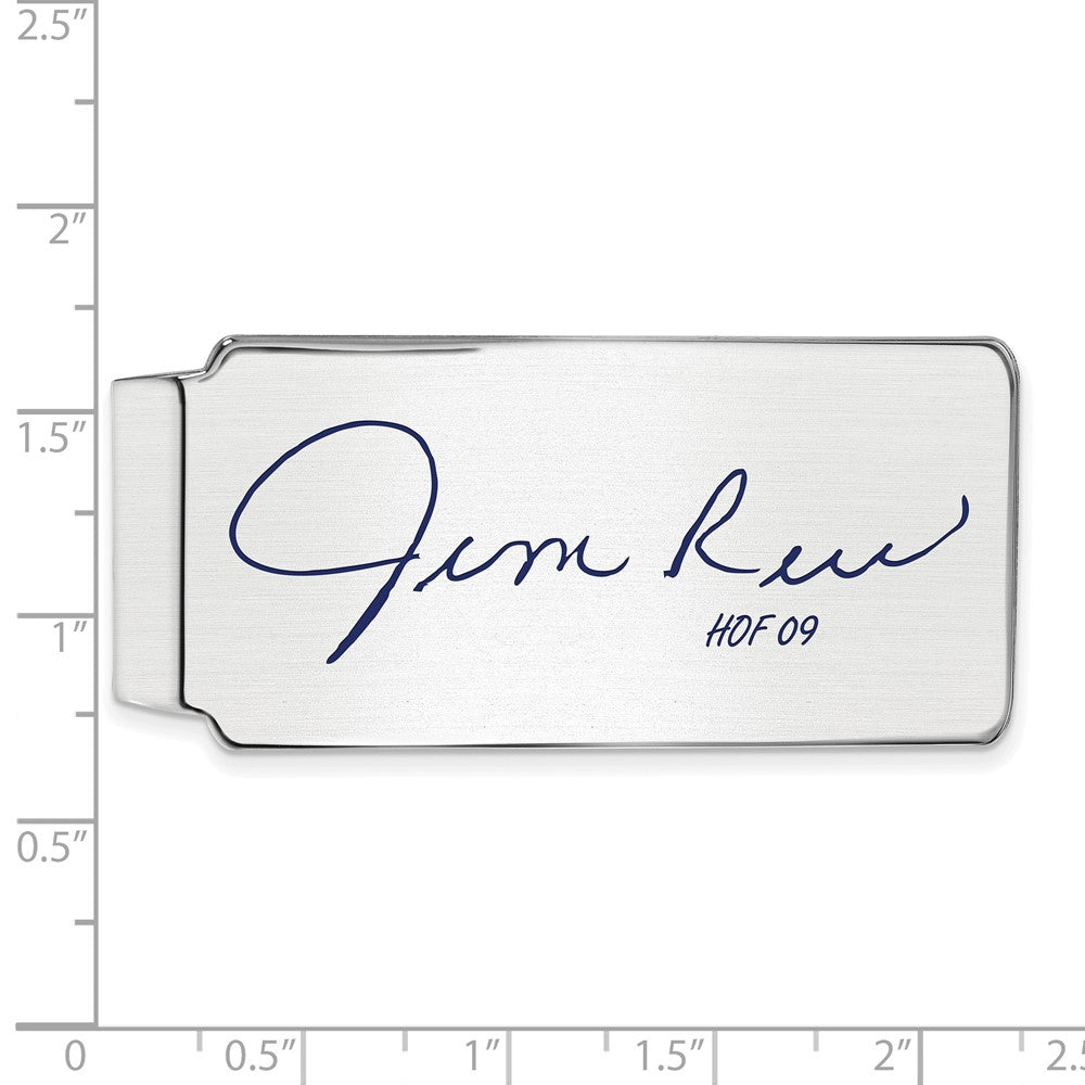 Alternate view of the Sterling Silver Jim Rice Hall of Fame Epoxy Signature Money Clip by The Black Bow Jewelry Co.