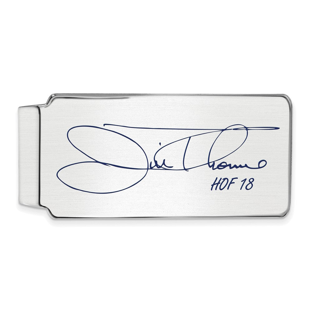 Sterling Silver Jim Thome Hall of Fame Epoxy Signature Money Clip, Item M11742 by The Black Bow Jewelry Co.