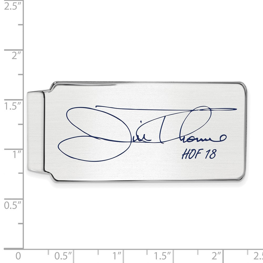 Alternate view of the Sterling Silver Jim Thome Hall of Fame Epoxy Signature Money Clip by The Black Bow Jewelry Co.