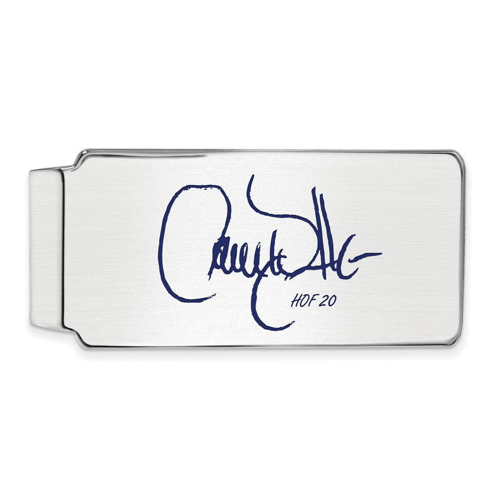 Sterling Silver Larry Walker Hall of Fame Epoxy Signature Money Clip, Item M11746 by The Black Bow Jewelry Co.