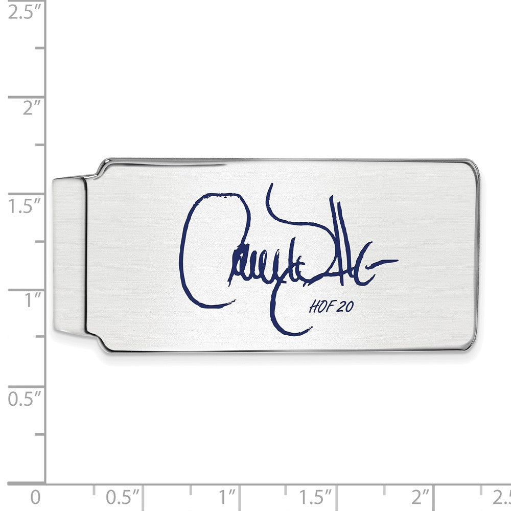 Alternate view of the Sterling Silver Larry Walker Hall of Fame Epoxy Signature Money Clip by The Black Bow Jewelry Co.