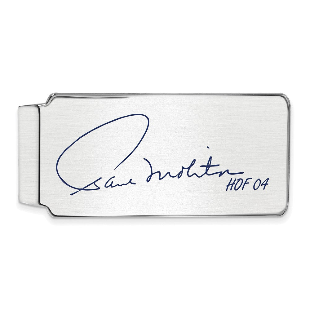Sterling Silver Paul Molitor Hall of Fame Epoxy Signature Money Clip, Item M11751 by The Black Bow Jewelry Co.