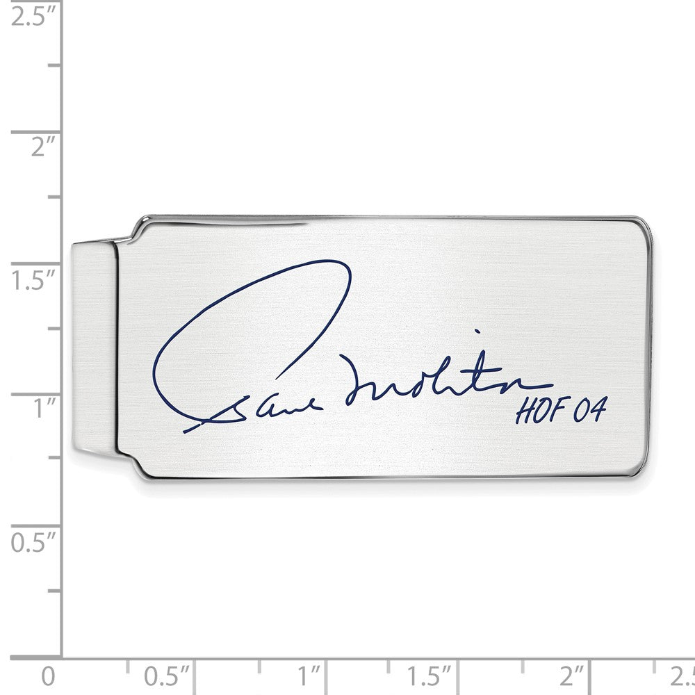 Alternate view of the Sterling Silver Paul Molitor Hall of Fame Epoxy Signature Money Clip by The Black Bow Jewelry Co.