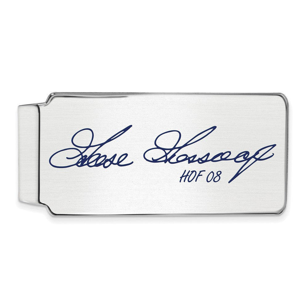 Sterling Silver Rich 'Goose' Gossage HOF Epoxy Signature Money Clip, Item M11759 by The Black Bow Jewelry Co.