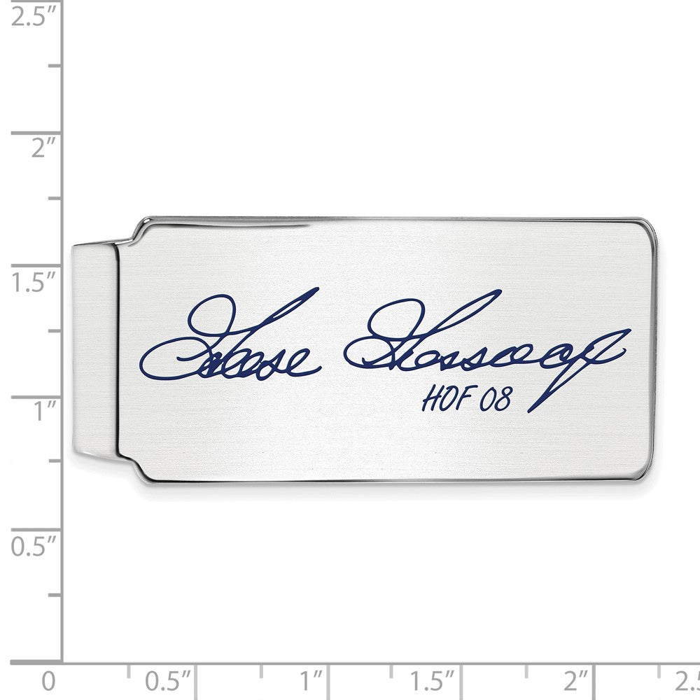 Alternate view of the Sterling Silver Rich 'Goose' Gossage HOF Epoxy Signature Money Clip by The Black Bow Jewelry Co.
