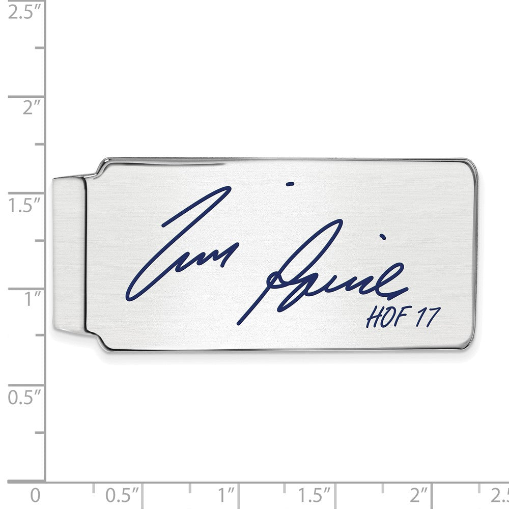 Alternate view of the Sterling Silver Tim Raines Hall of Fame Epoxy Signature Money Clip by The Black Bow Jewelry Co.