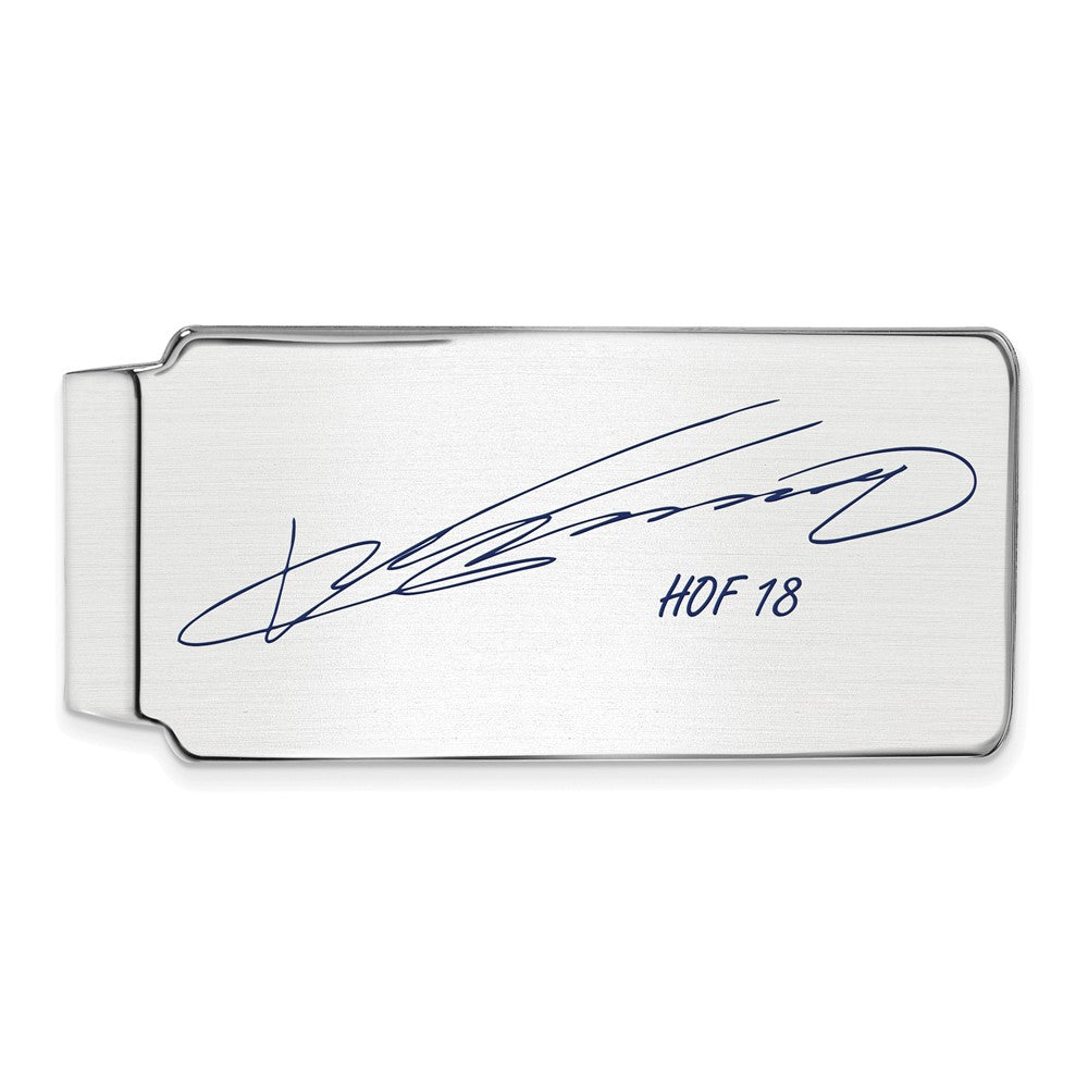 Sterling Silver Vladimir Guerrero HOF Epoxy Signature Money Clip, Item M11773 by The Black Bow Jewelry Co.