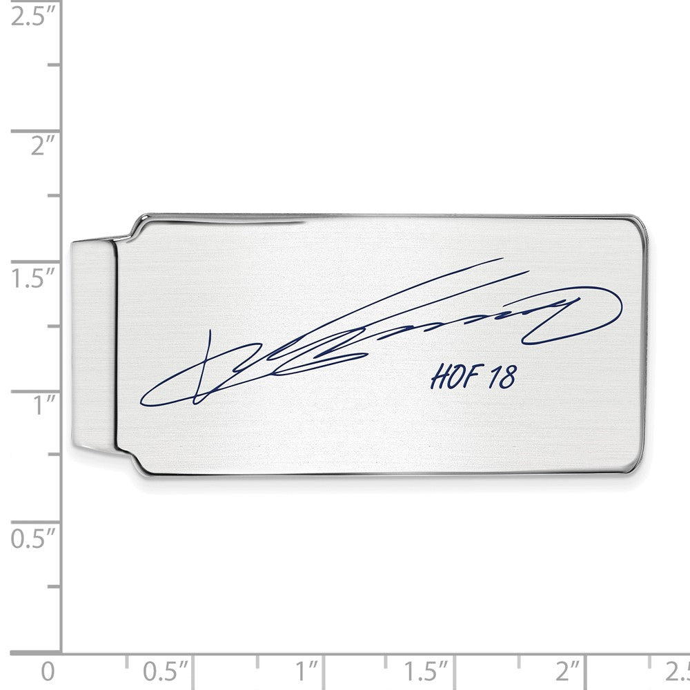 Alternate view of the Sterling Silver Vladimir Guerrero HOF Epoxy Signature Money Clip by The Black Bow Jewelry Co.