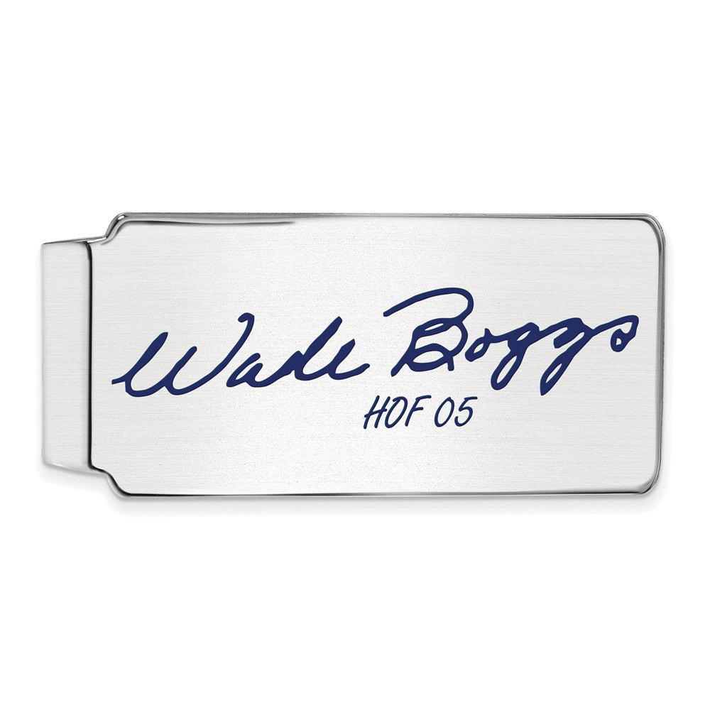 Sterling Silver Wade Boggs Hall of Fame Epoxy Signature Money Clip, Item M11774 by The Black Bow Jewelry Co.