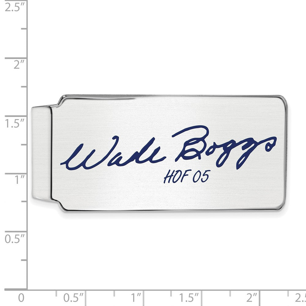 Alternate view of the Sterling Silver Wade Boggs Hall of Fame Epoxy Signature Money Clip by The Black Bow Jewelry Co.