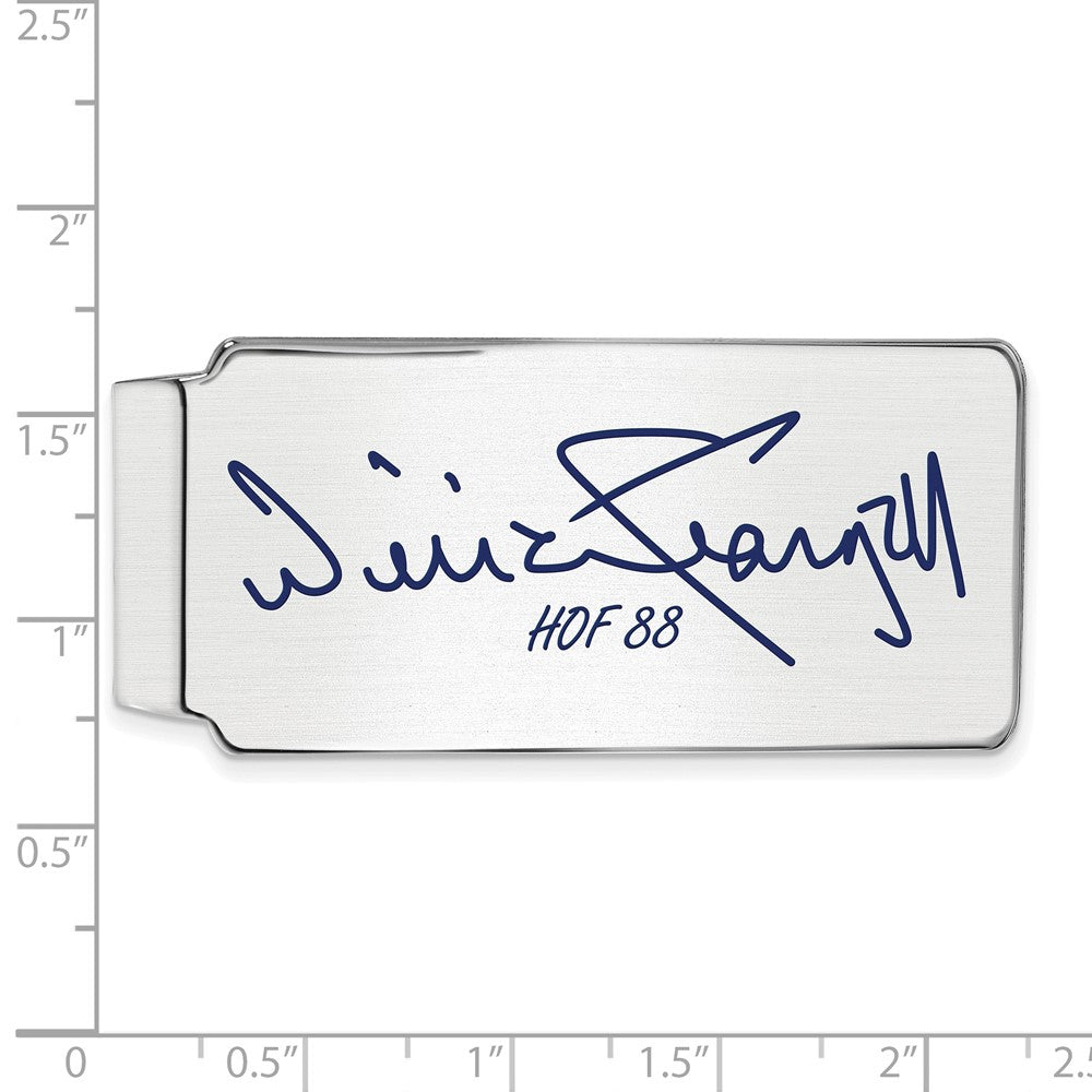 Alternate view of the Sterling Silver Willie Stargell HOF Epoxy Signature Money Clip by The Black Bow Jewelry Co.