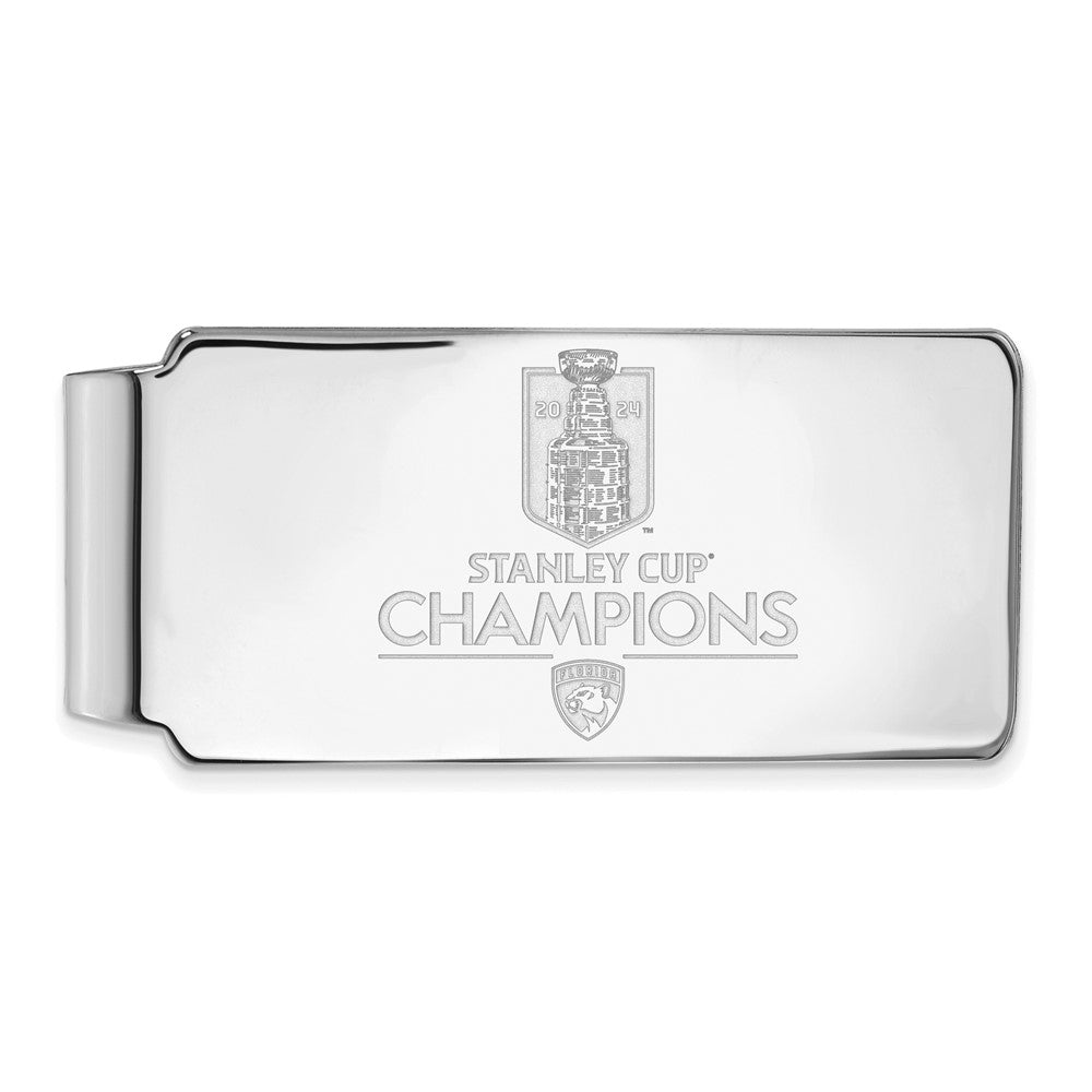 Sterling Silver 2024 Stanley Cup Champions Florida Panthers Money Clip, Item M11779 by The Black Bow Jewelry Co.