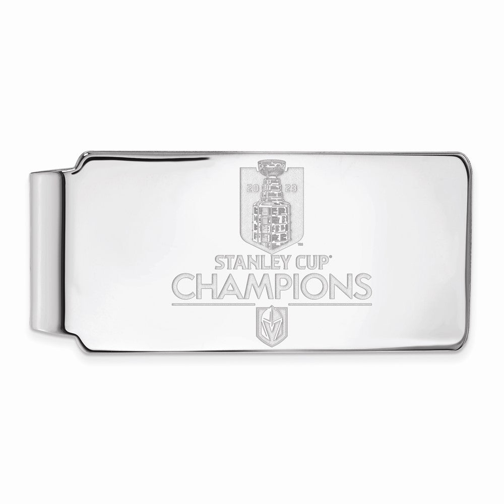 Sterling Silver 2023 Champions Vegas Golden Knights Money Clip, Item M11788 by The Black Bow Jewelry Co.