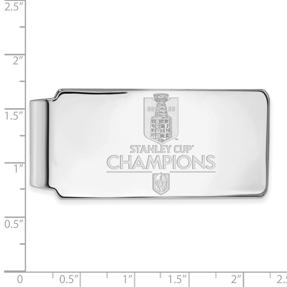 Alternate view of the Sterling Silver 2023 Champions Vegas Golden Knights Money Clip by The Black Bow Jewelry Co.