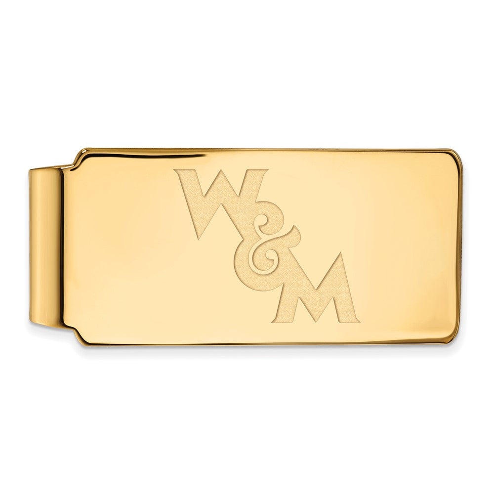 14K Gold Plated Silver William and Mary Fold Over Money Clip, Item M11789 by The Black Bow Jewelry Co.