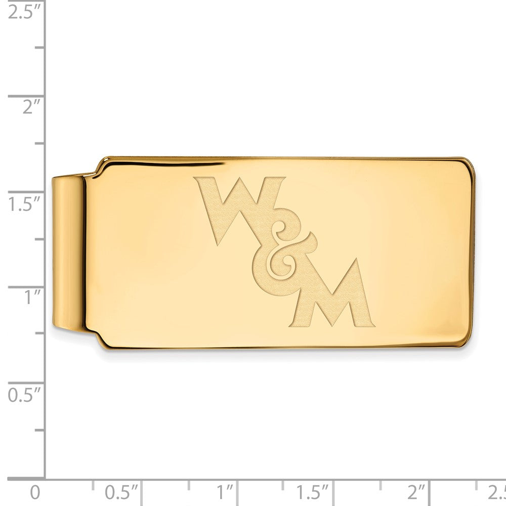 Alternate view of the 14K Gold Plated Silver William and Mary Fold Over Money Clip by The Black Bow Jewelry Co.