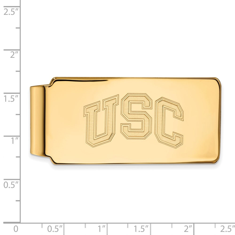 Alternate view of the 14K Gold Plated Silver University of Southern California Money Clip by The Black Bow Jewelry Co.