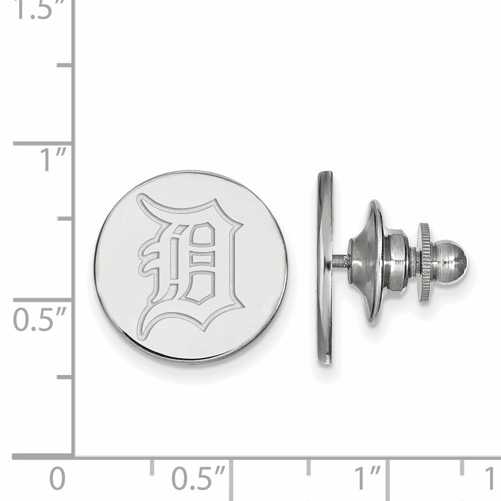 Alternate view of the Sterling Silver MLB Detroit Tigers 15mm Lapel or Tie Pin by The Black Bow Jewelry Co.