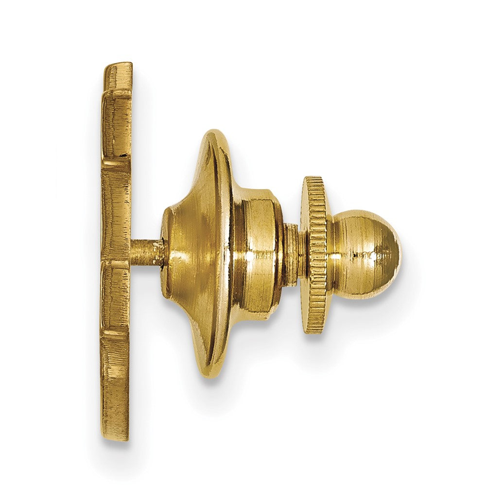 Alternate view of the 14K Yellow Gold Auburn University 5/8 Inch Lapel or Tie Pin by The Black Bow Jewelry Co.