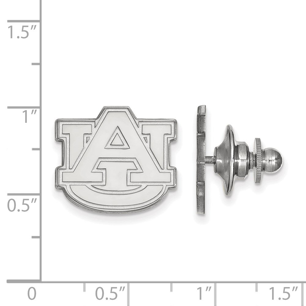 Alternate view of the Sterling Silver Auburn University 5/8 Inch Lapel or Tie Pin by The Black Bow Jewelry Co.