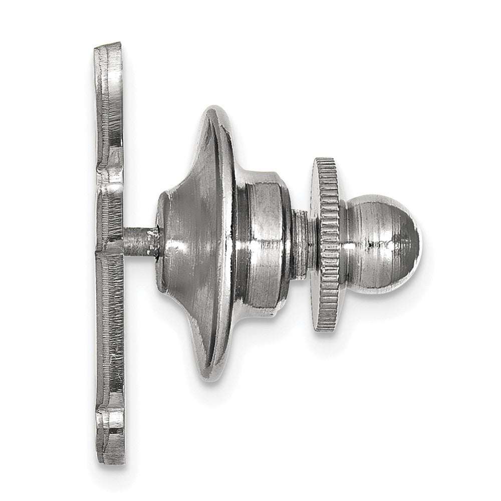 Alternate view of the 14K White Gold Baylor University 15 x 17mm Lapel or Tie Pin by The Black Bow Jewelry Co.