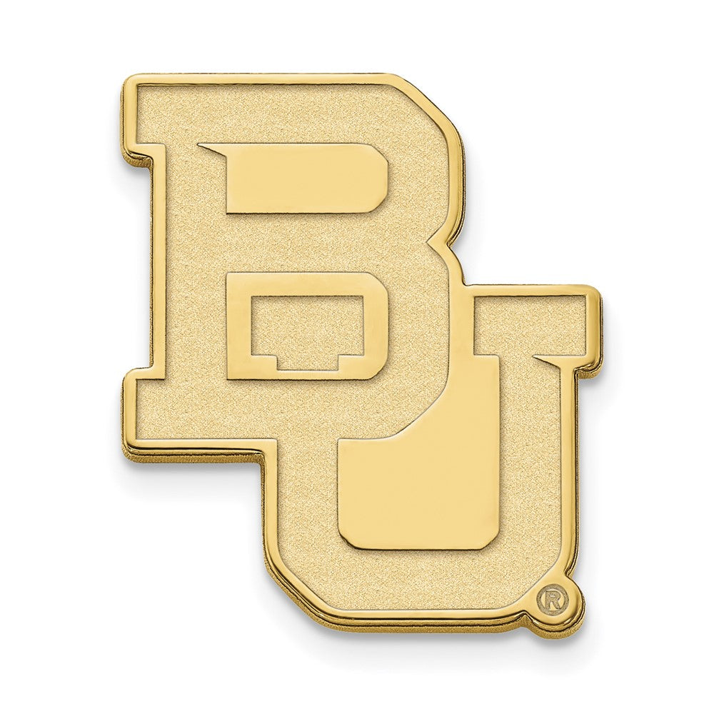 14K Yellow Gold Baylor University 15 x 17mm Lapel or Tie Pin, Item M11920 by The Black Bow Jewelry Co.