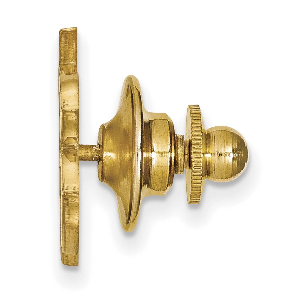 Alternate view of the 14K Gold Plated Silver CSU Long Beach 12 x 17mm Lapel or Tie Pin by The Black Bow Jewelry Co.
